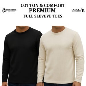 Premium Full Sleeve (Black-Cream)