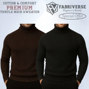 Premium Turtle Neck (Coffee-Black)