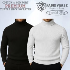 Premium Turtle Neck (Black-White)