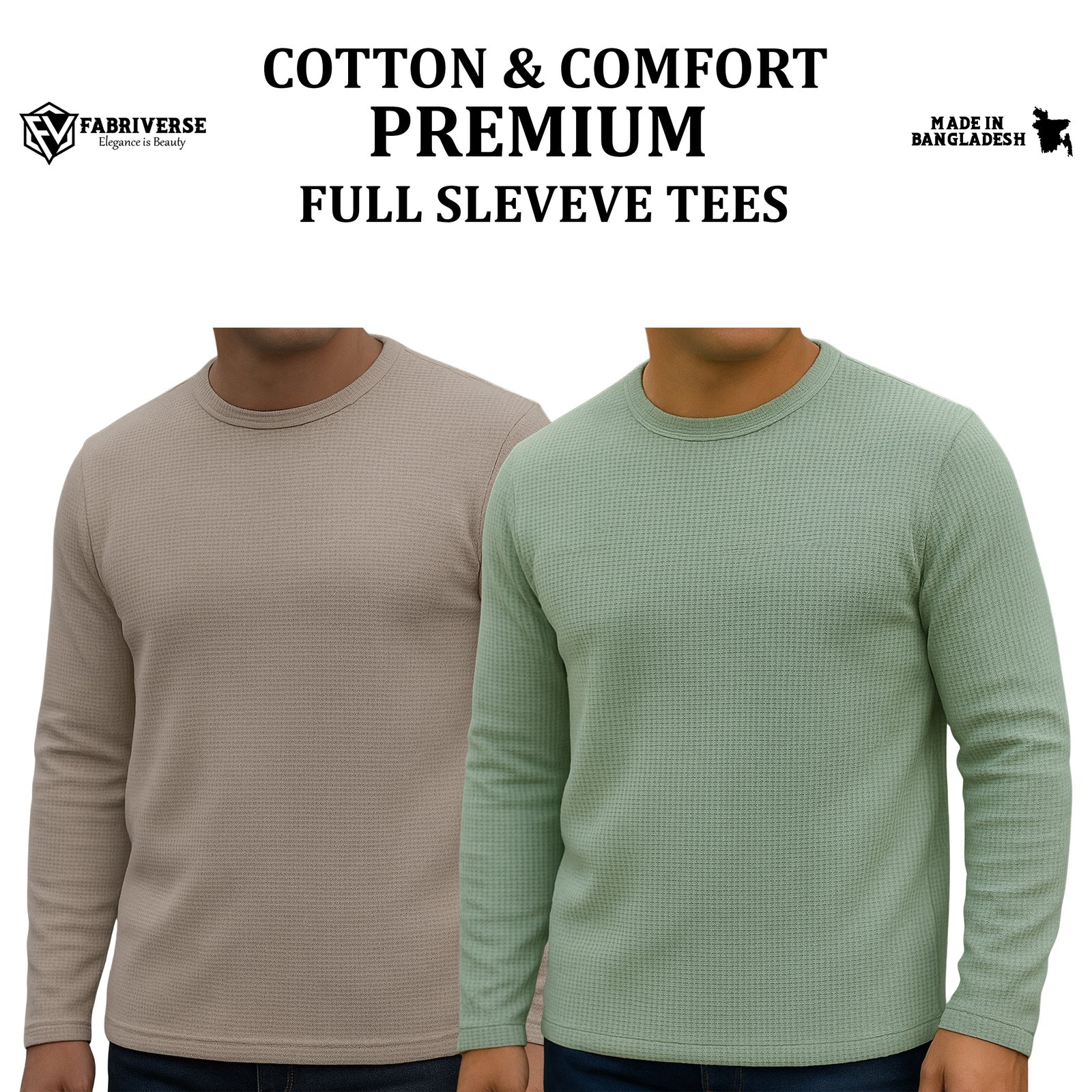 Premium Full Sleeve (B.Green-Charcoal)