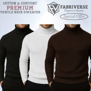 Premium Turtle Neck (Black-White-Coffee)