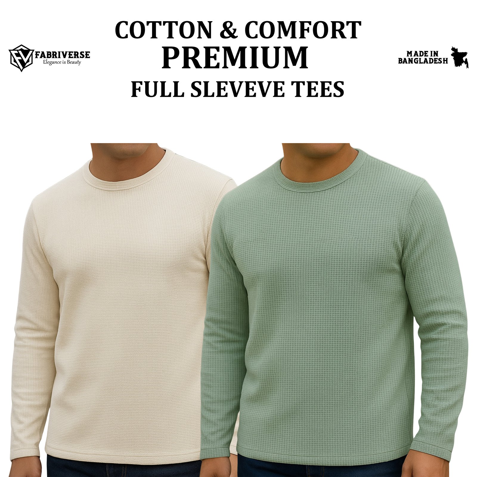 Premium Full Sleeve (Cream-Lemon)