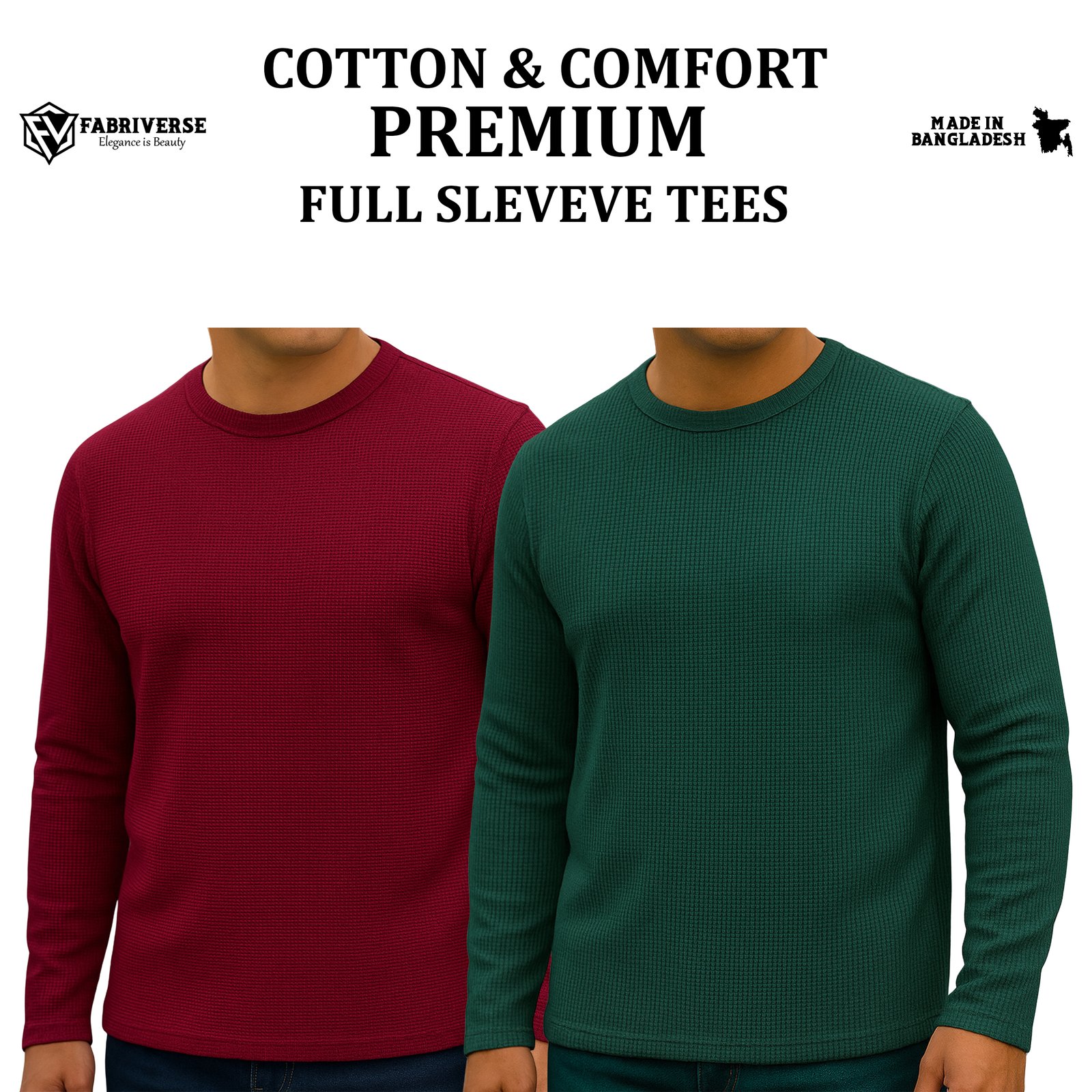 Premium Full Sleeve (Wine-B.Green)
