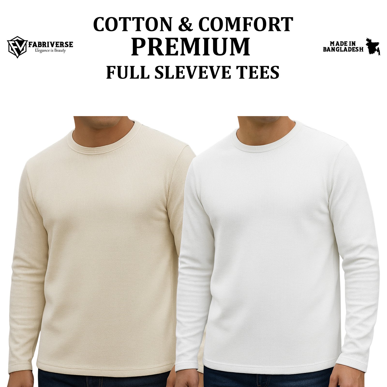 Premium Full Sleeve (White-Cream)