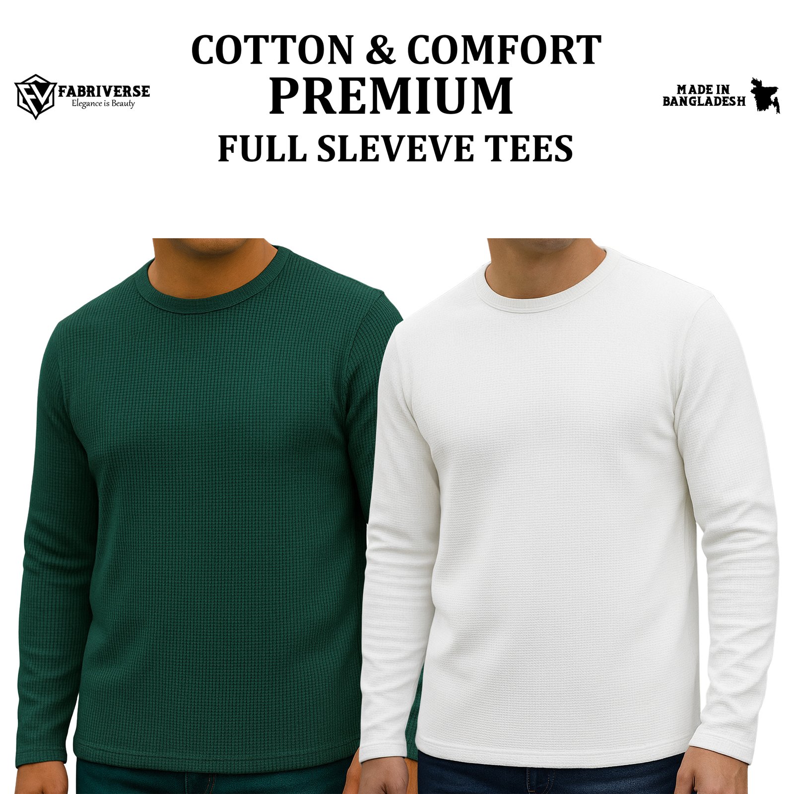 Premium Full Sleeve (B.Green-White)