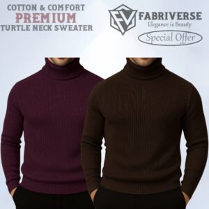 Premium Turtle Neck (Deep Wine-Coffee)