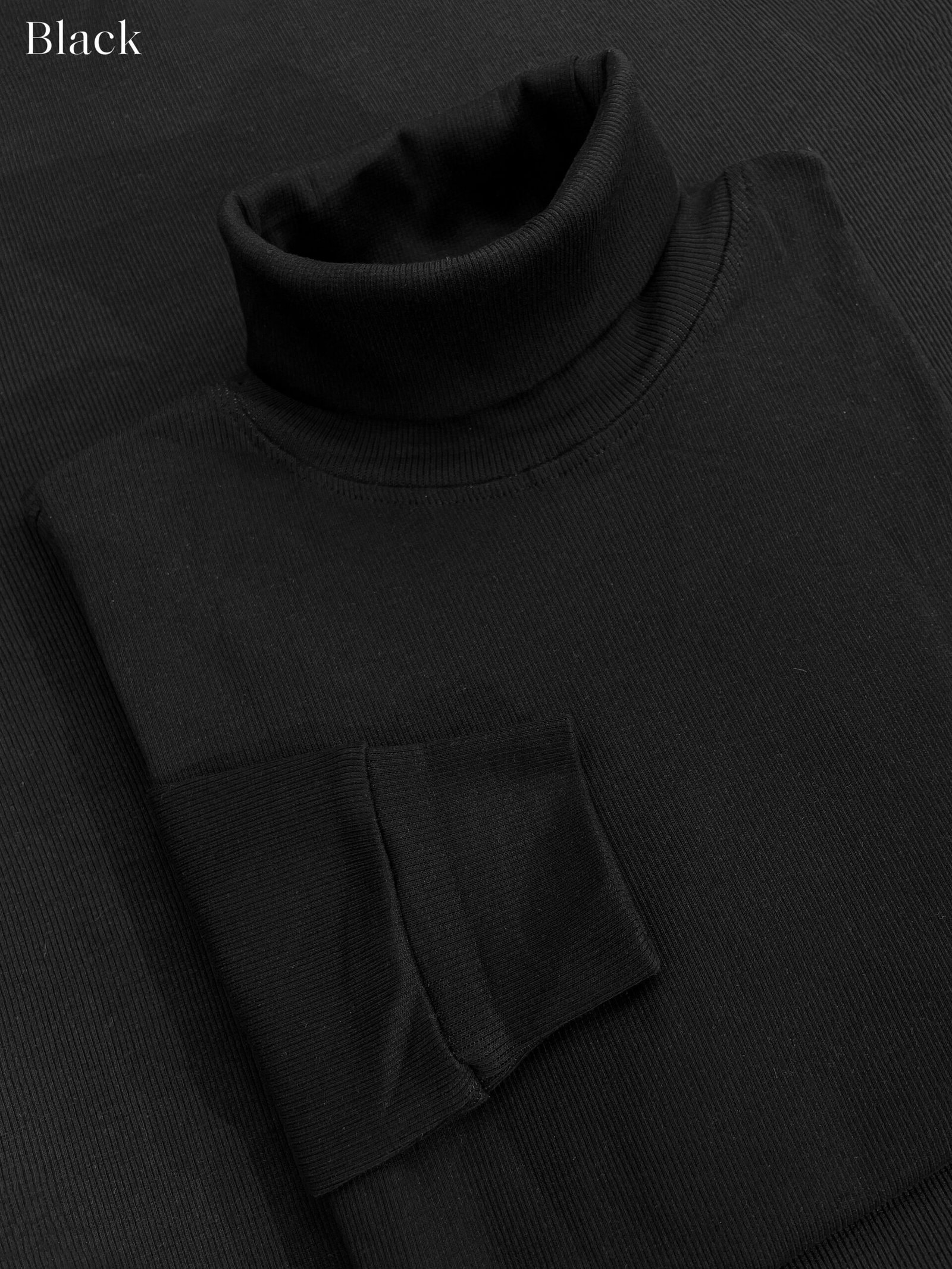 Premium Turtle Neck (Black) - Image 2