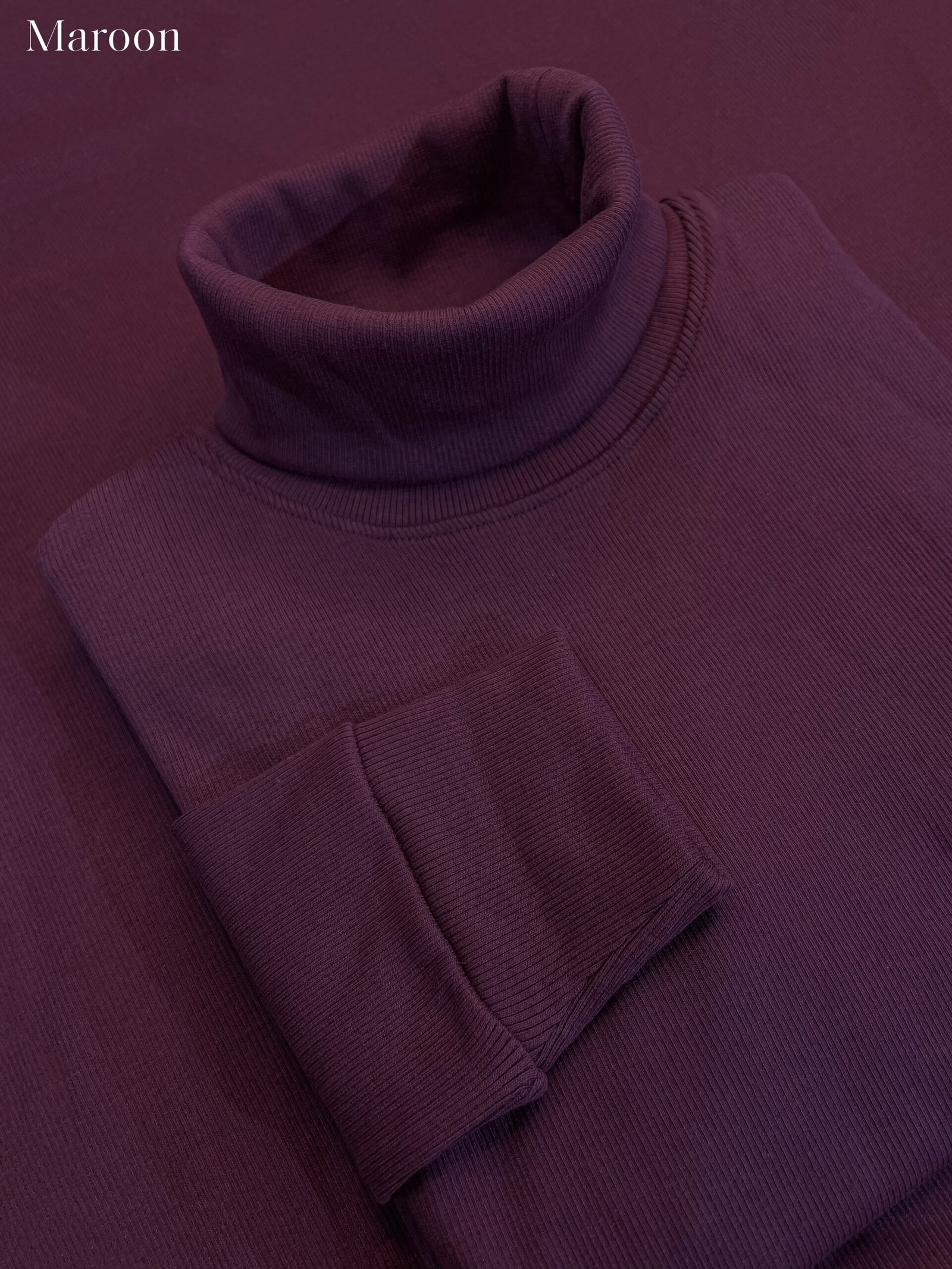 Premium Turtle Neck (Deep Wine-Sky Blue-Coffee) - Image 2