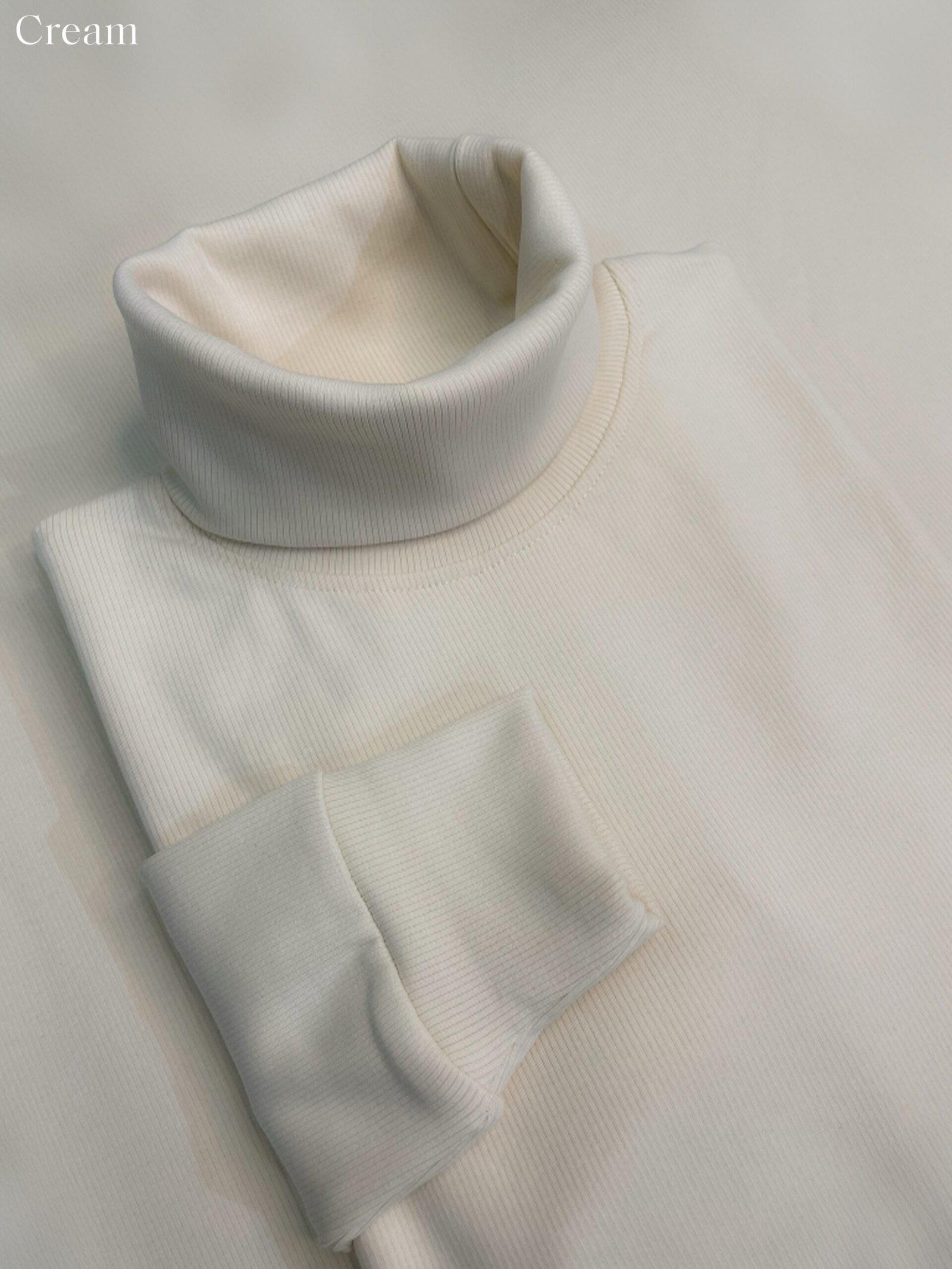 Premium Turtle Neck (Cream) - Image 2
