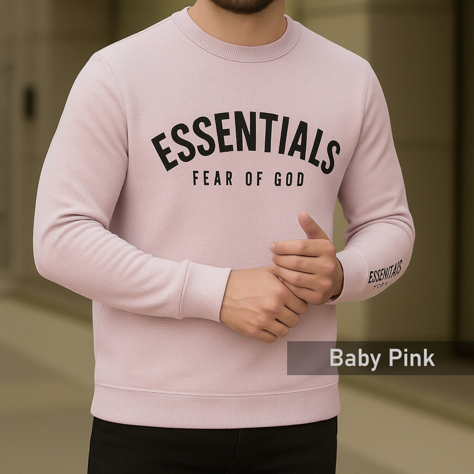 Essential Sweatshirt (Baby Pink)