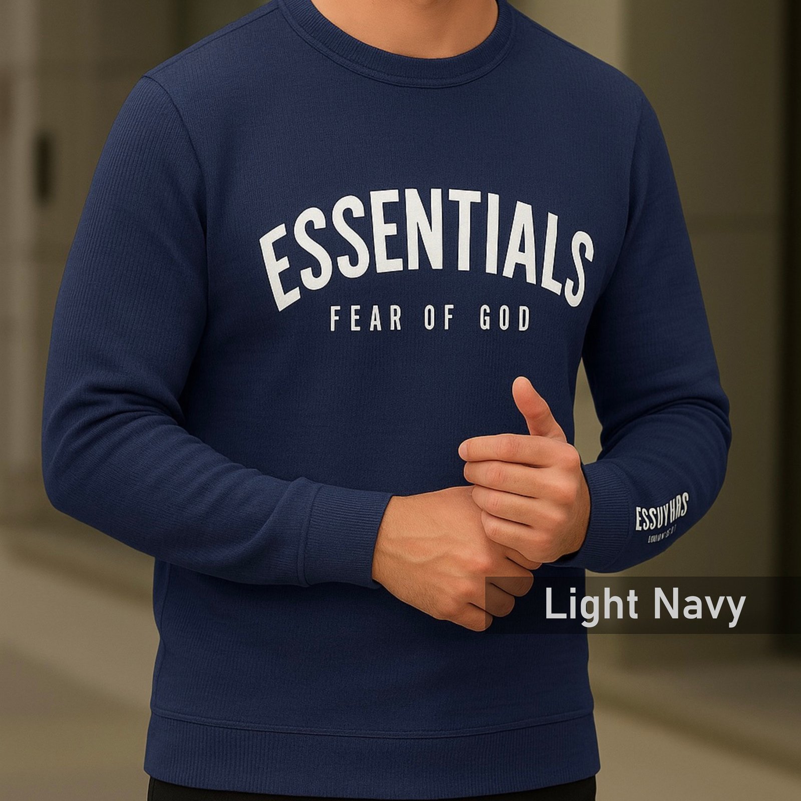 Essential Sweatshirt (Light Navy)