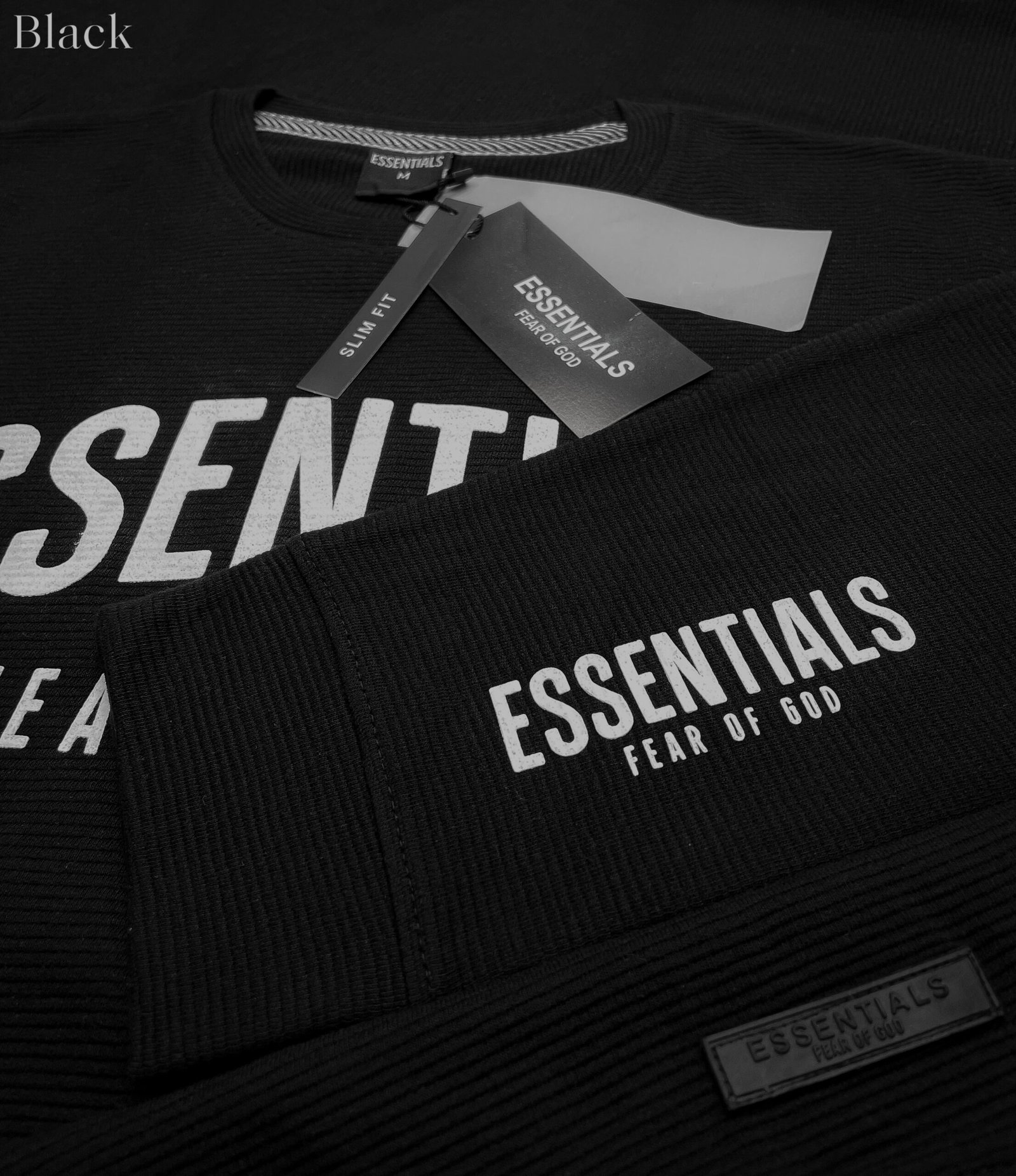 Essential Sweatshirt (Black) - Image 2