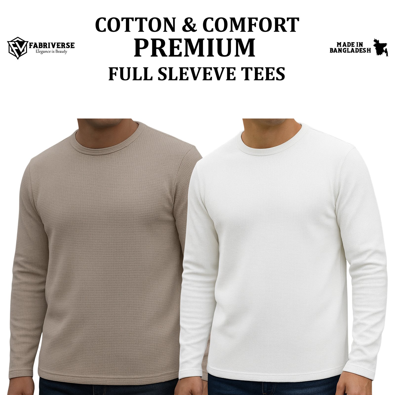 Premium Full Sleeve (Biscuit-White)