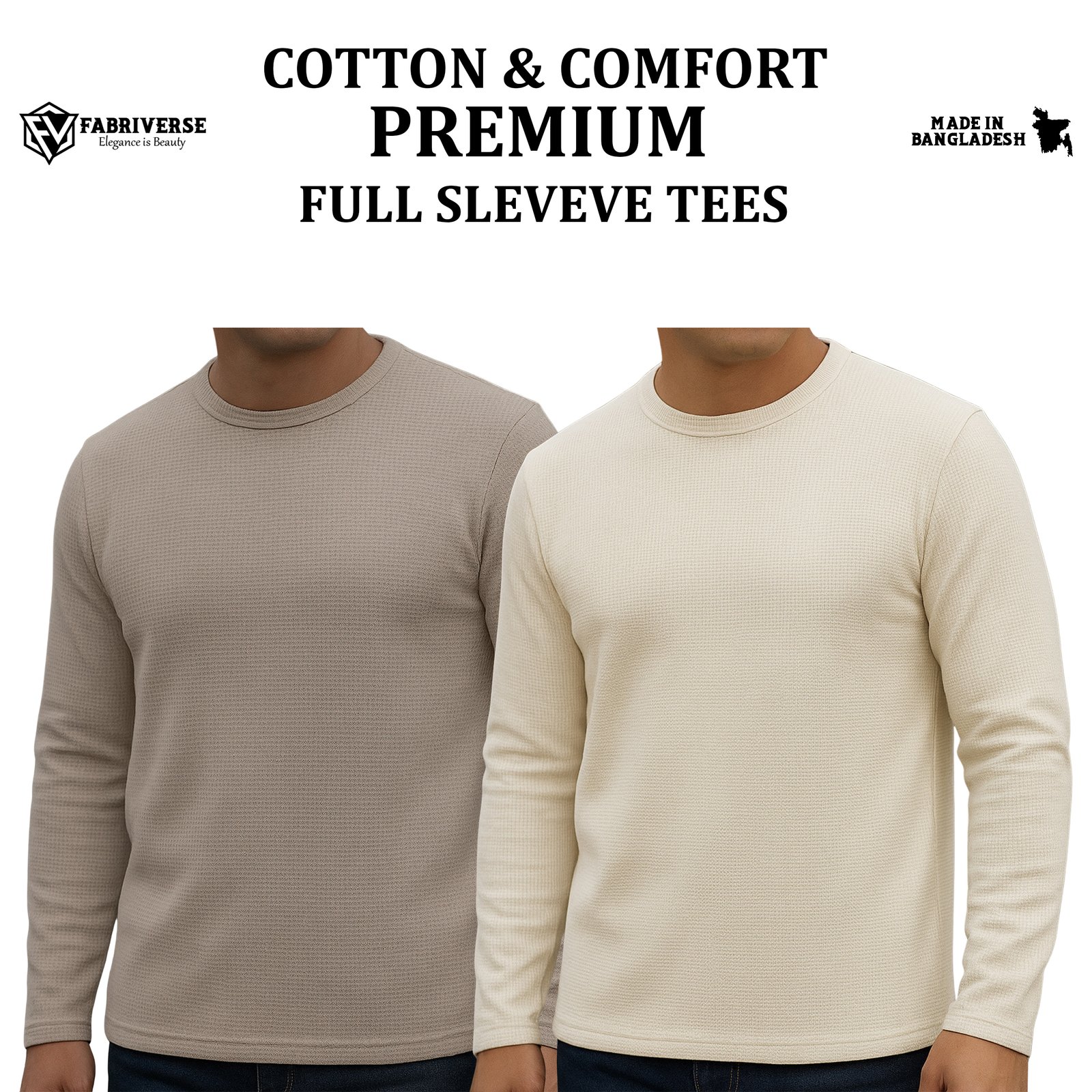 Premium Full Sleeve (Biscuit-Cream)