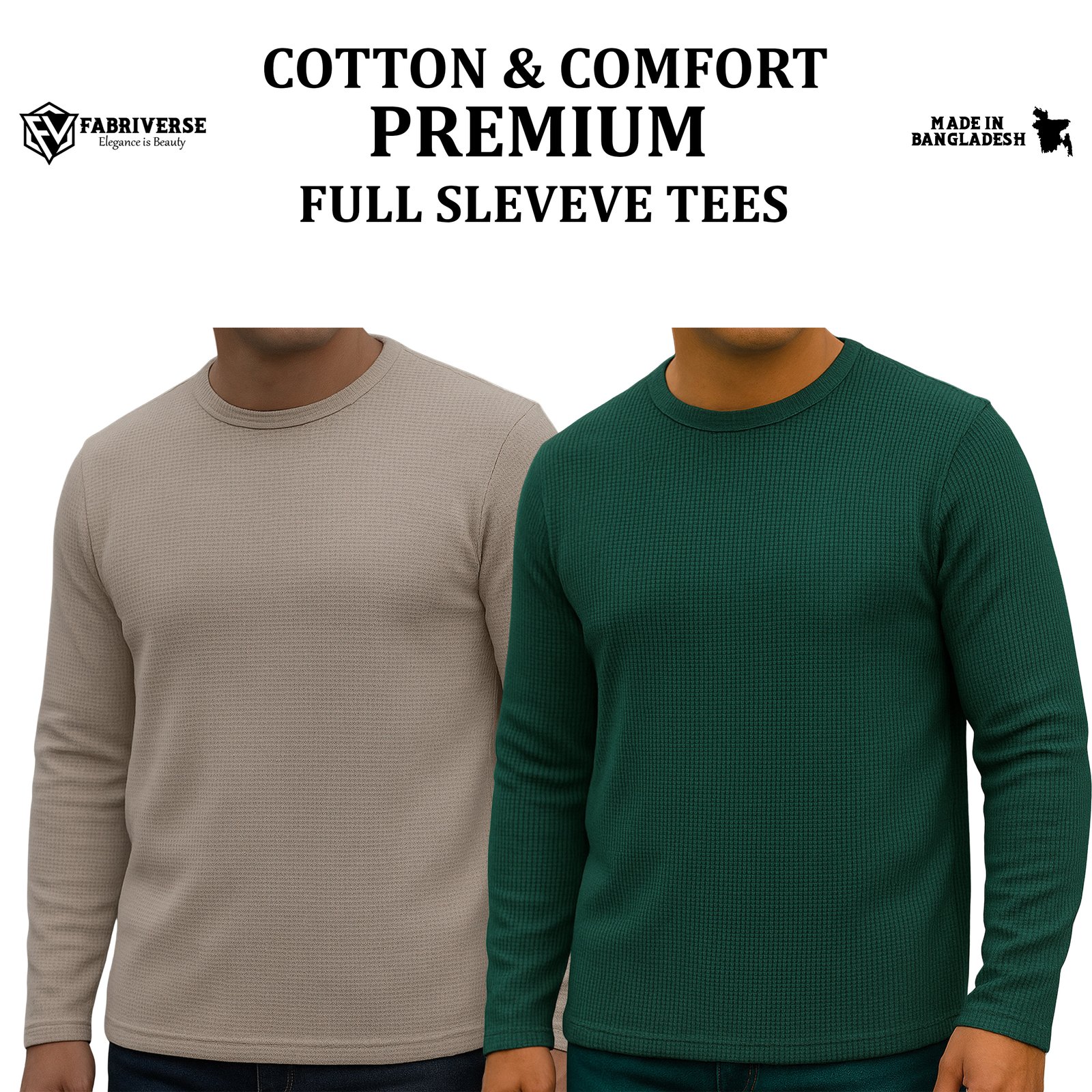 Premium Full Sleeve (Biscuit-B.Green)