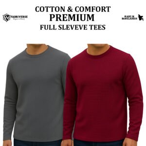 Premium Full Sleeve (Charcoal-Wine)