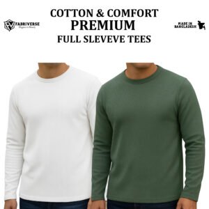 Premium Full Sleeve (White-Olive)