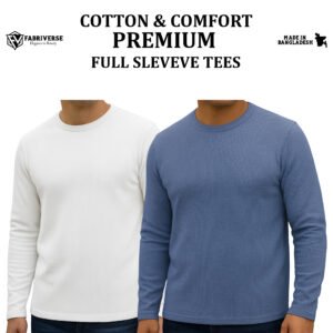 Premium Full Sleeve (White-ST.Blue)