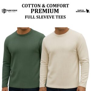Premium Full Sleeve (Olive-Cream)