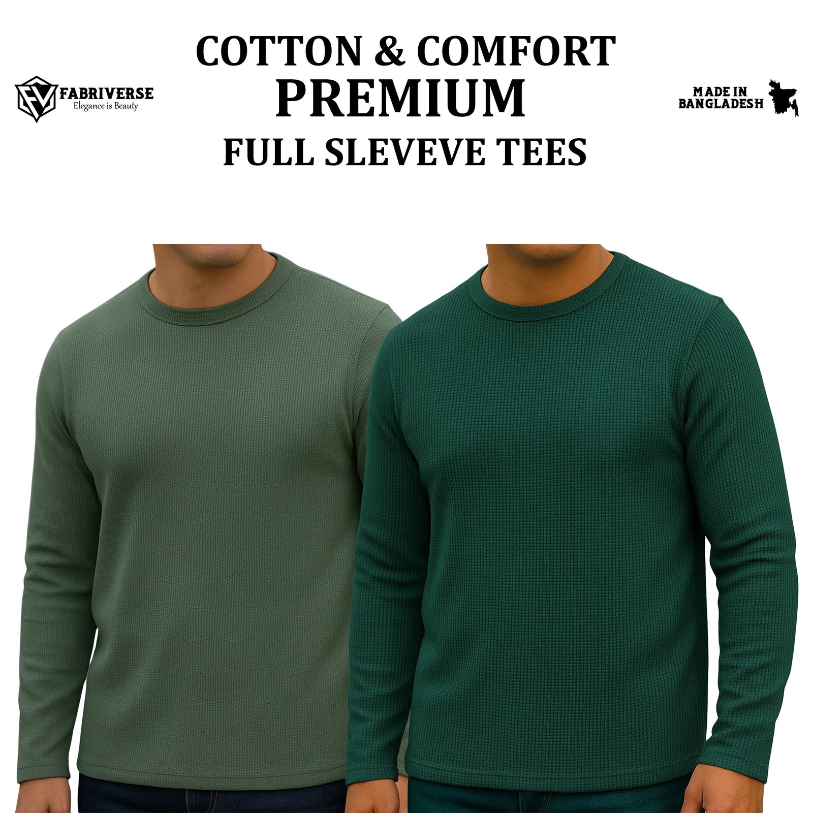Premium Full Sleeve (Olive-B.Green)