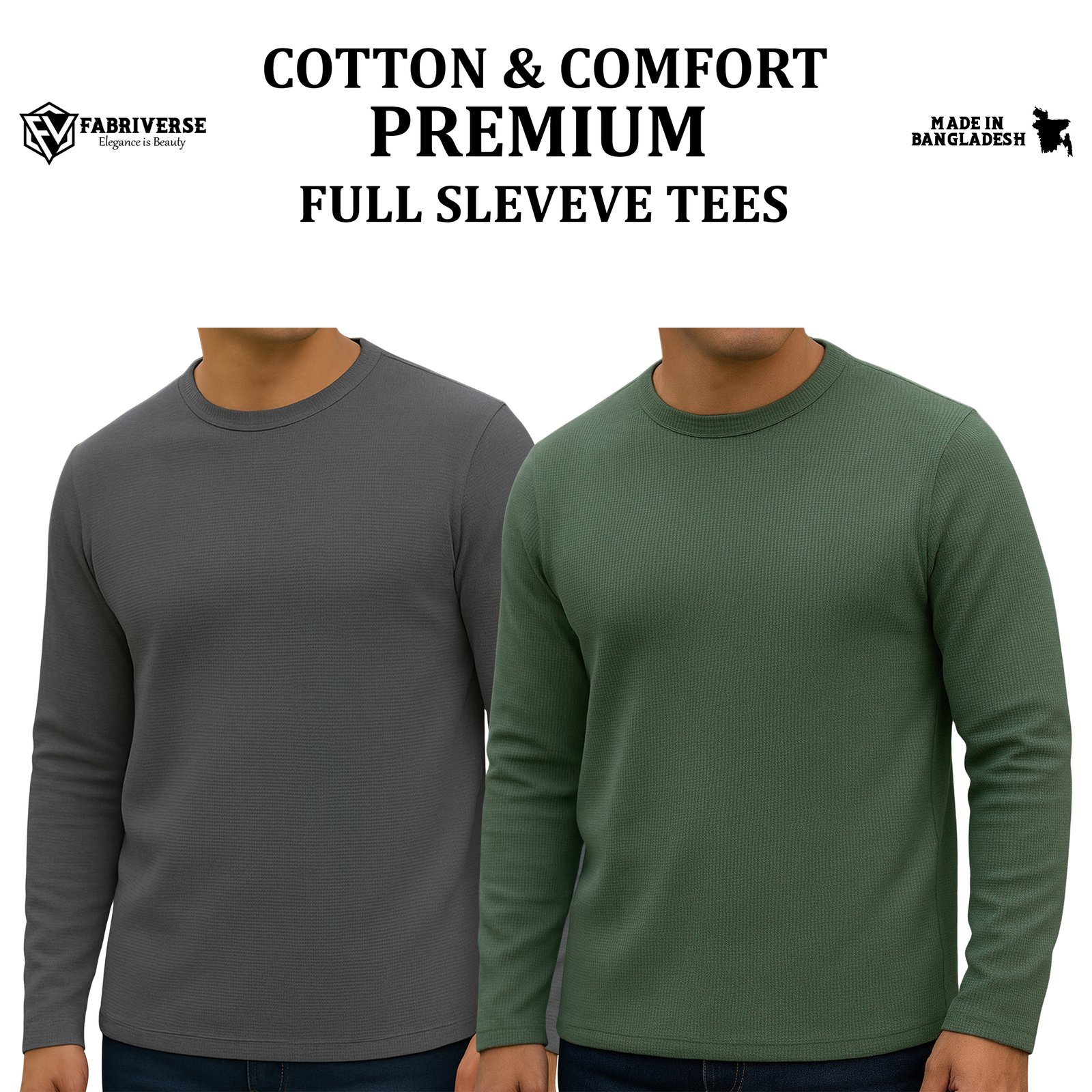 Premium Full Sleeve (Charcoal-Olive)