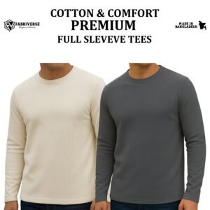 Premium Full Sleeve (Cream-Charcoal)