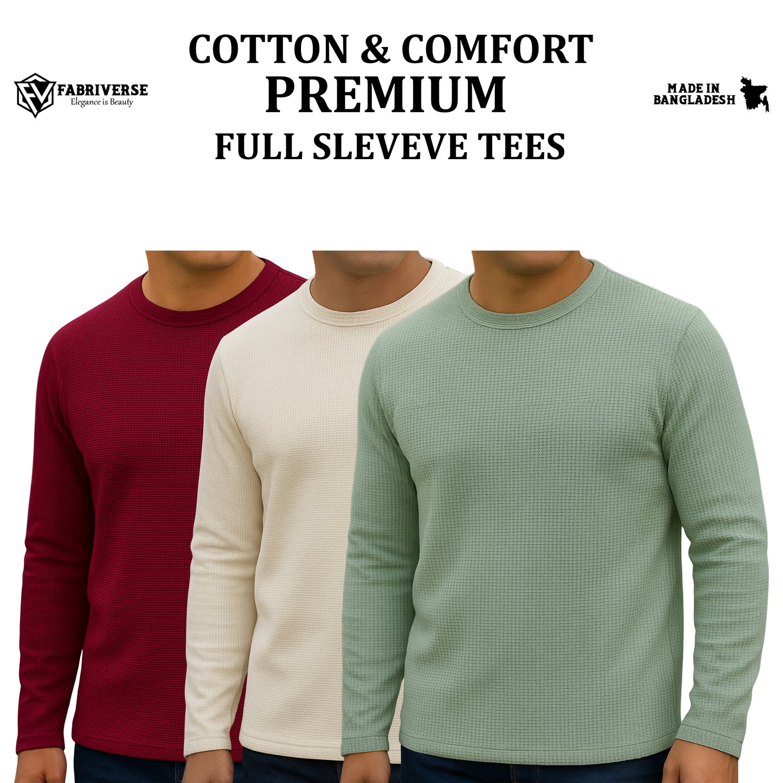 Premium Full Sleeve (Wine-Cream-Lemon)