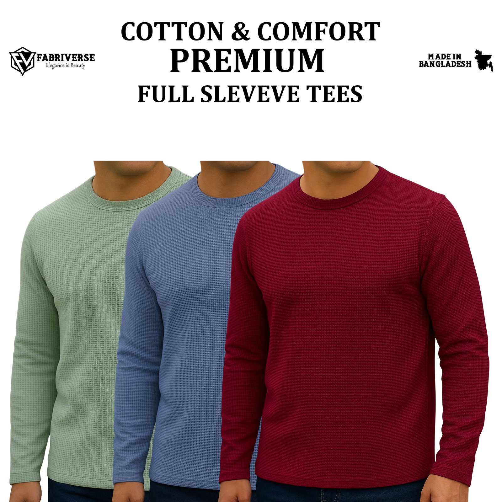 Premium Full Sleeve (Lemon-ST.Blue-Wine)