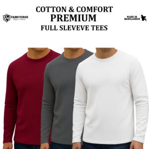 Premium Full Sleeve (Wine-Charcoal-White)