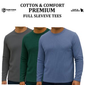 Premium Full Sleeve (Charcoal-B.Green-ST.Blue)