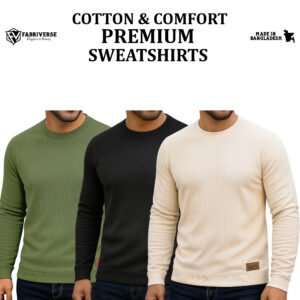 Celio Sweatshirt (Olive-Black-Cream)