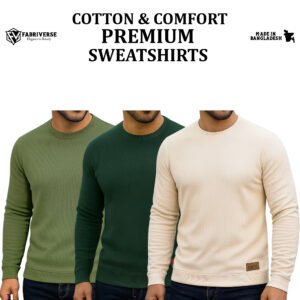 Celio Sweatshirt (Olive-B.Green-Cream)