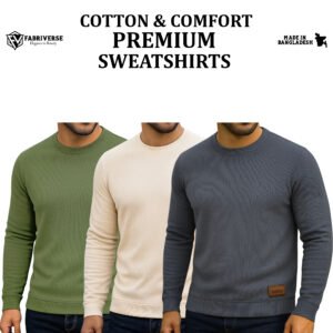 Celio Sweatshirt (Olive-Cream-Charcoal)