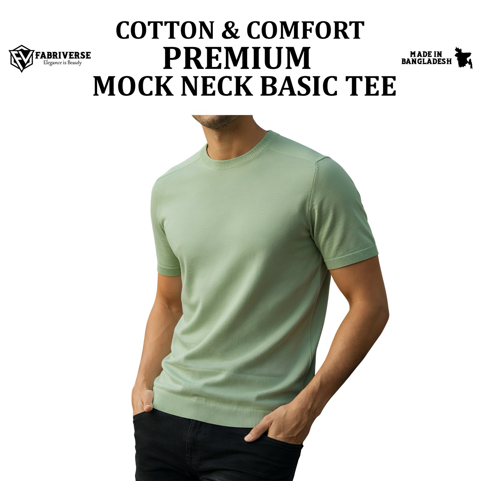 Premium Mock Neck (Lemon)