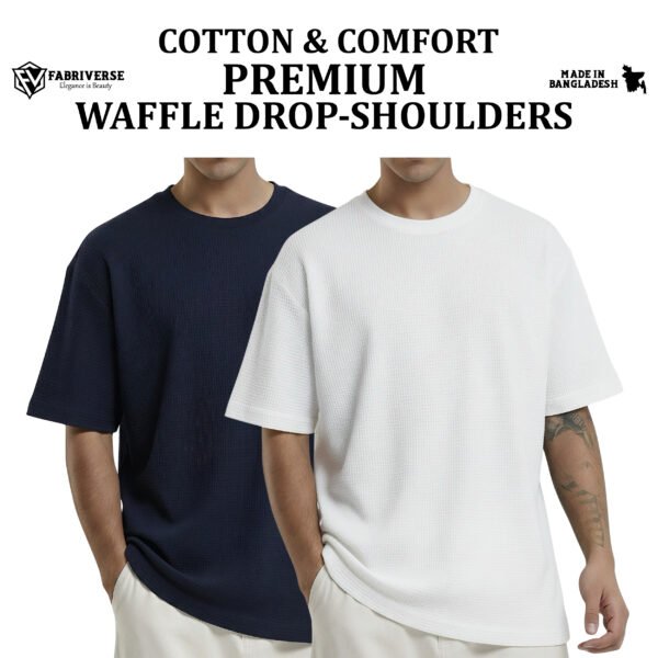 Premium Waffle Drop (Navy-White)