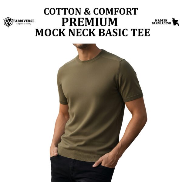 Premium Mock Neck (Boil Olive)