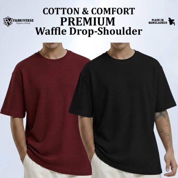 Premium Waffle Drop (Maroon-Black)