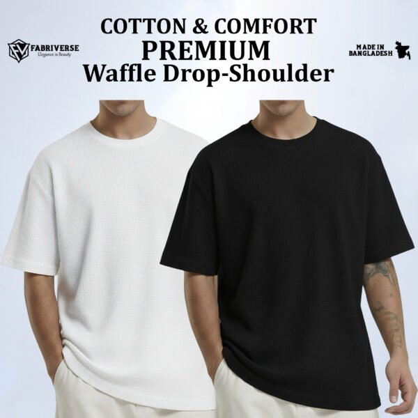 Premium Waffle Drop (White-Black)