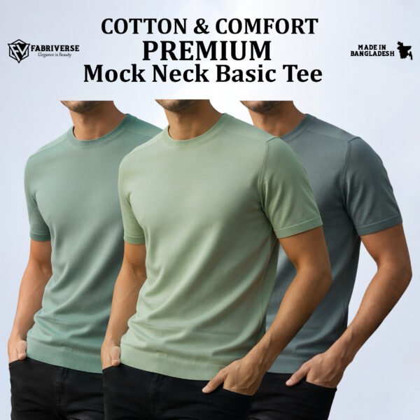 Premium Mock Neck (Mint-Lemon-Pastle)