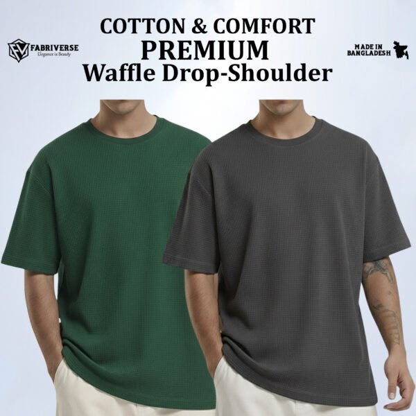 Premium Waffle Drop (B.Green-Silver)