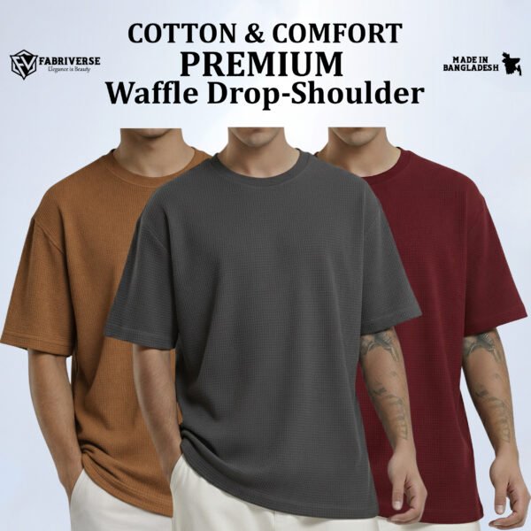 Premium Waffle Drop (Brown-Silver-Maroon)