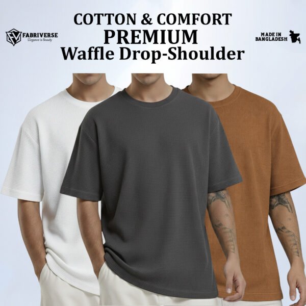 Premium Waffle Drop (Silver-White-Brown)