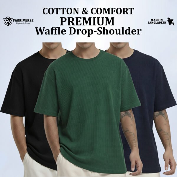 Premium Waffle Drop (Black-B.Green-Navy)