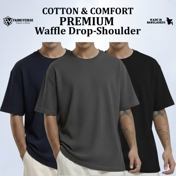 Premium Waffle Drop (Navy-Silver-Black)