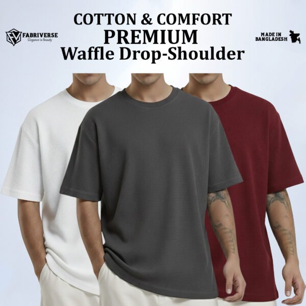 Premium Waffle Drop (White-Silver-Maroon)