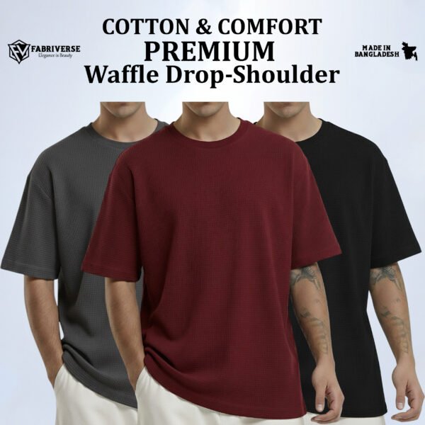 Premium Waffle Drop (Silver-Maroon-Black)