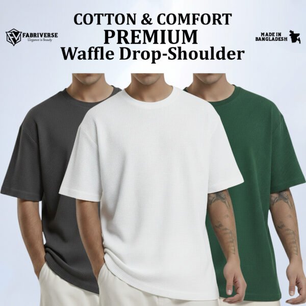 Premium Waffle Drop (Silver-White-B.Green)