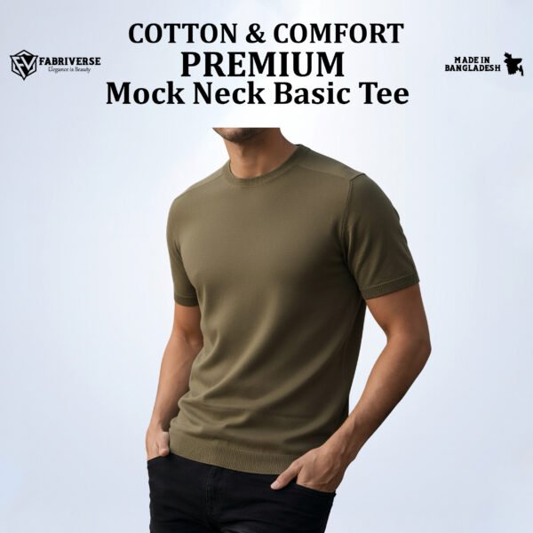 Premium Mock Neck (Boil Olive)