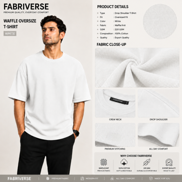 Premium Waffle Drop (White)