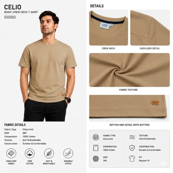 Premium Mock Neck (Beige)